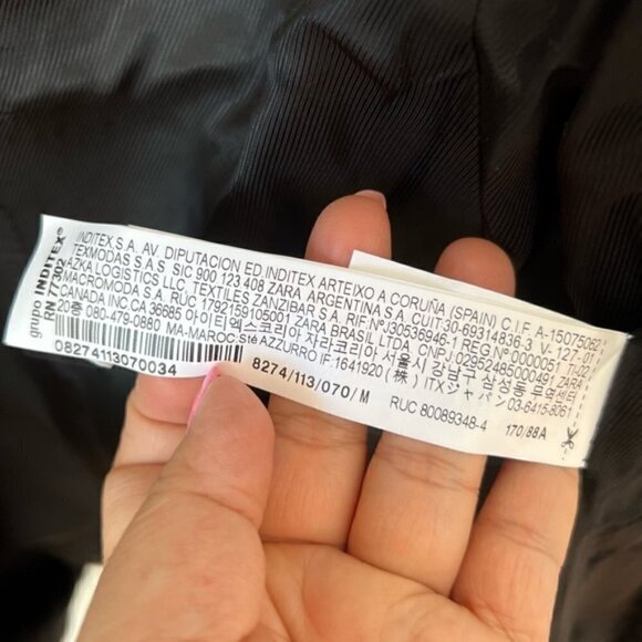 Zara, Textured Double-Breasted Blazer - White/Black. Size: M. NWT. - Picture 10 of 16